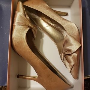 Bernina-YS Gold Royal Satin Heels